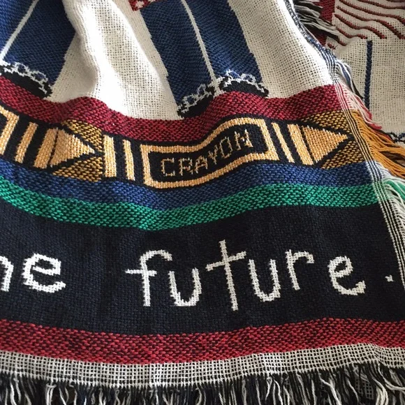 NWOT Lindy Dodds Artwear Fringe Knit Cardigan Jacket Teacher Theme - Picture 10 of 12